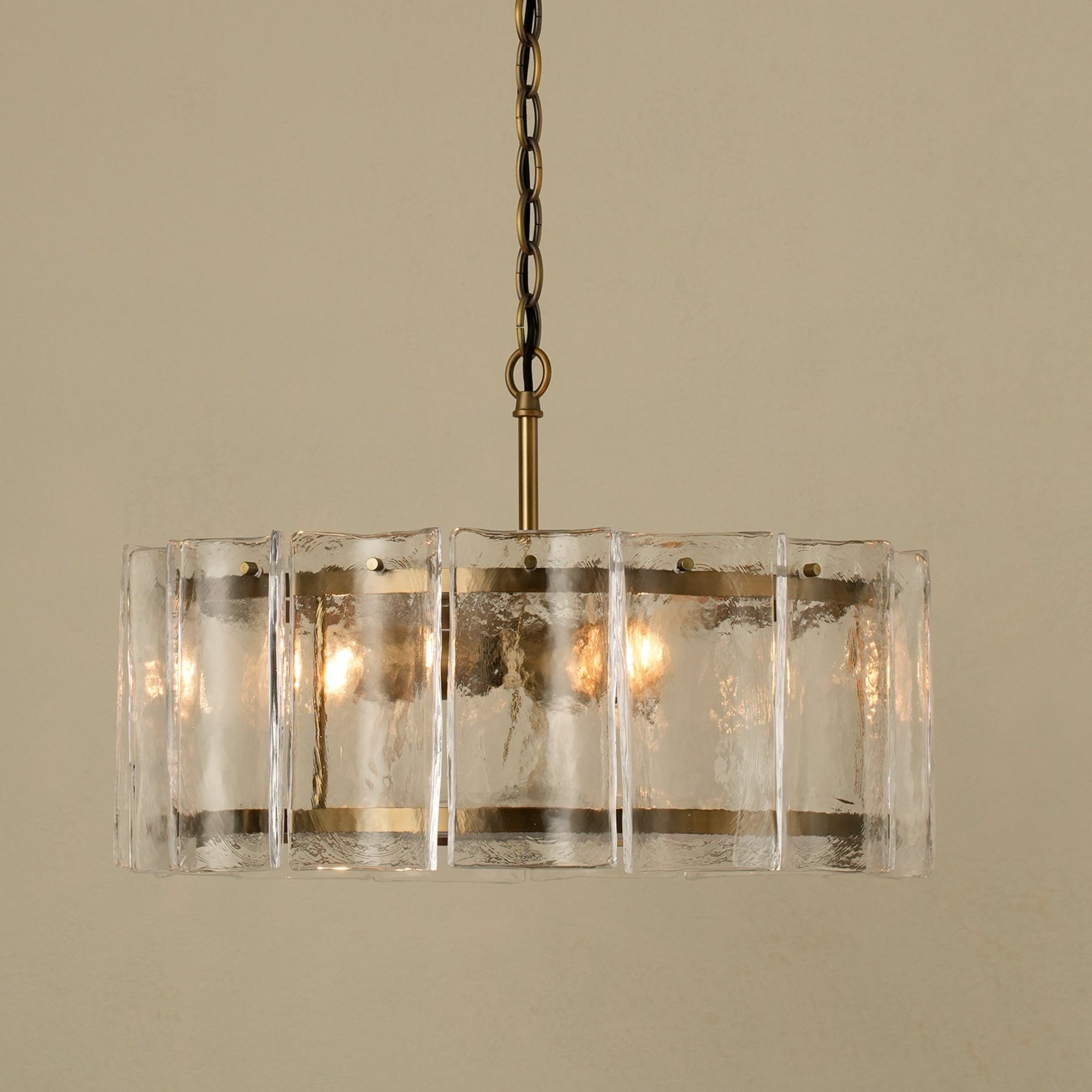 Amberley Round Chandelier Light in 22 Inch with Clear Glass