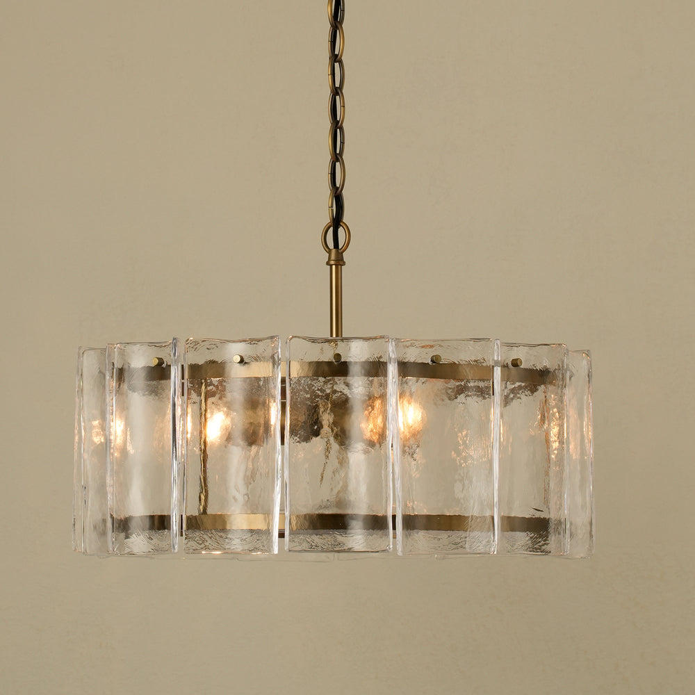 Amberley Round Chandelier Light in 22 Inch with Clear Glass