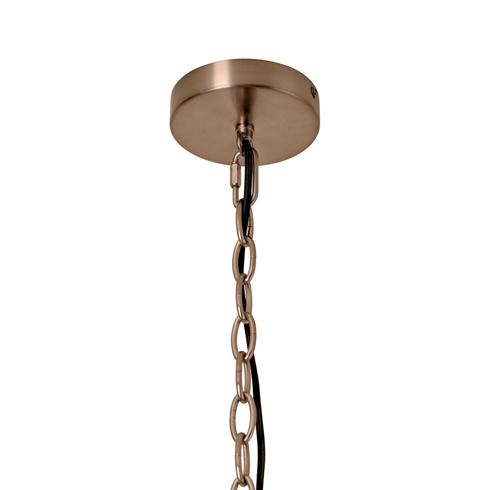 Close up of Bronze Ceiling Rose and Chain Holder