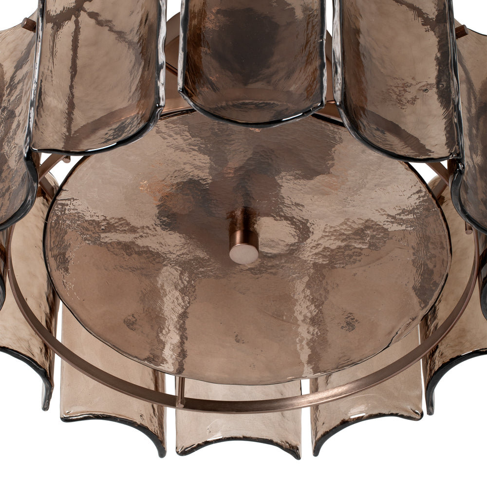 Amberley Round Flush Mount Light - 16 Inch - Bronze & Mocha