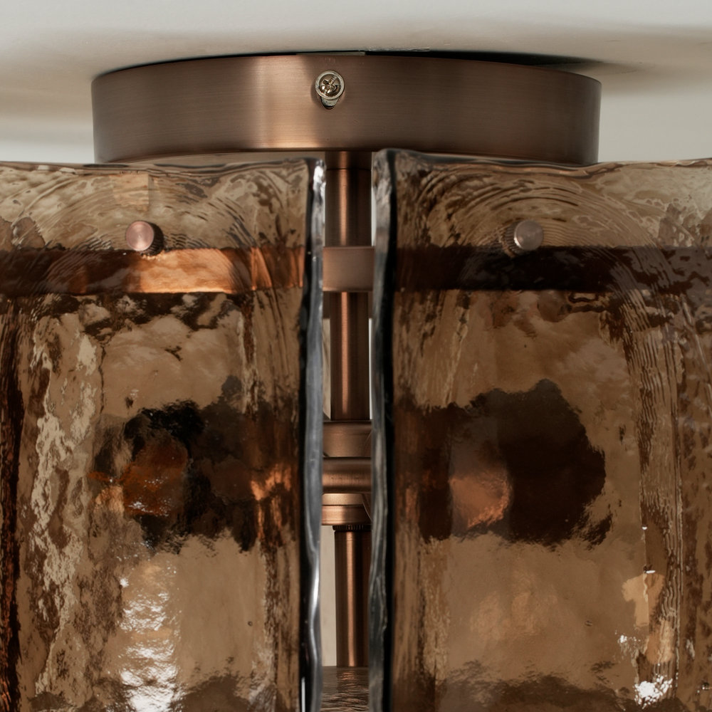 Amberley Round Flush Mount Light - 16 Inch - Bronze & Mocha