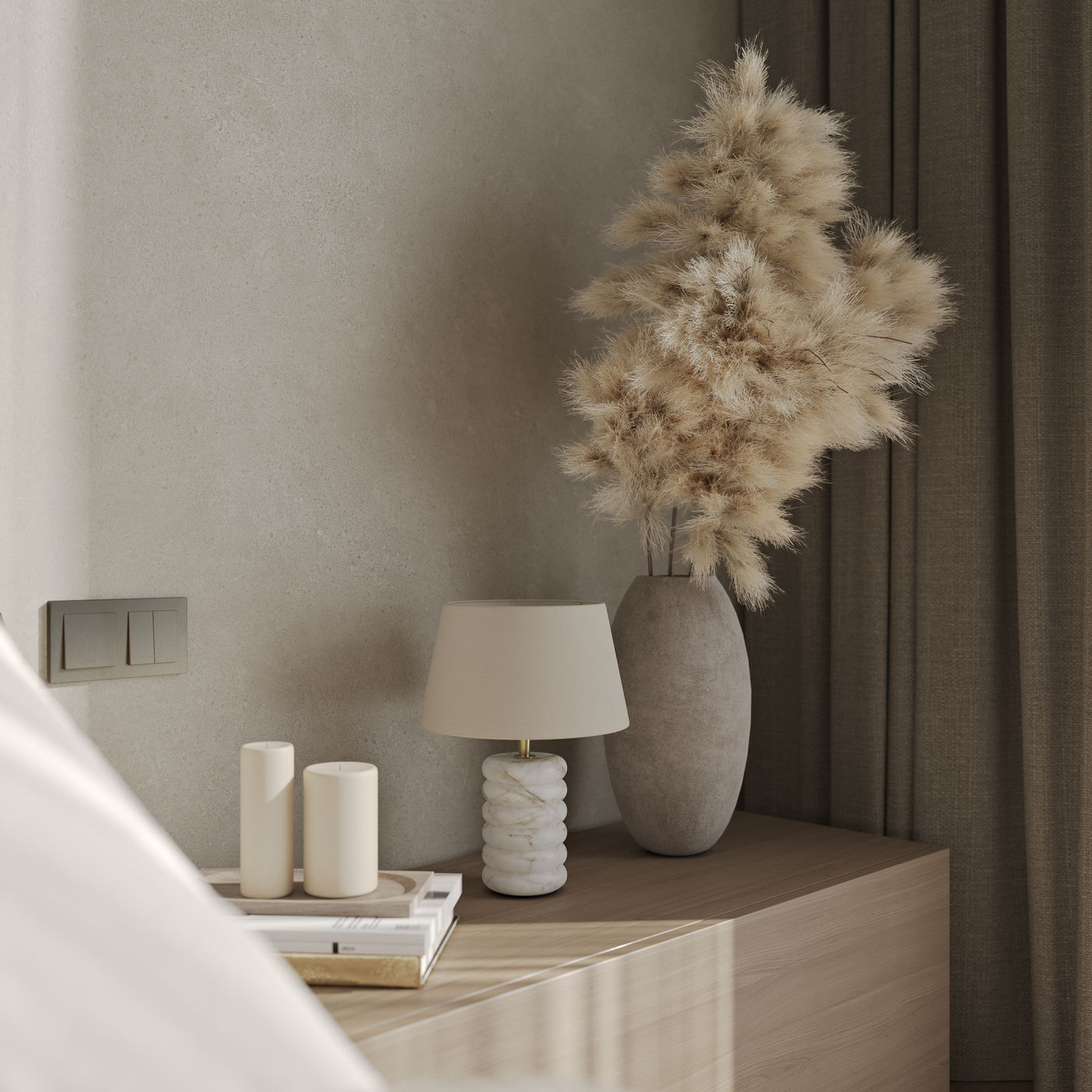 Alabaster Dual Lit Table Lamp