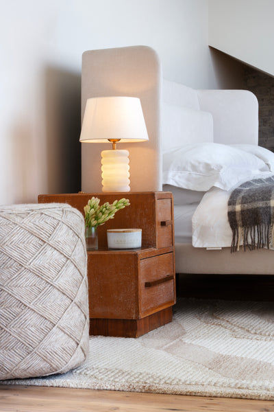 Alabaster Dual Lit Table Lamp Light  with Natural Cotton Medium Empire Shade, product code is  AL-DUTL-EM-M-NC