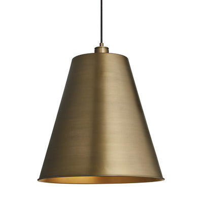 Albany Funnel Pendant - 16 inch - Brass - Industville Lighting UK