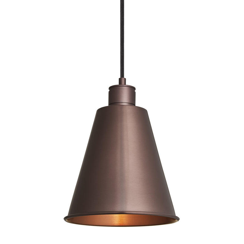 Albany Bronze Funnel Pendant Light in 8 Inch