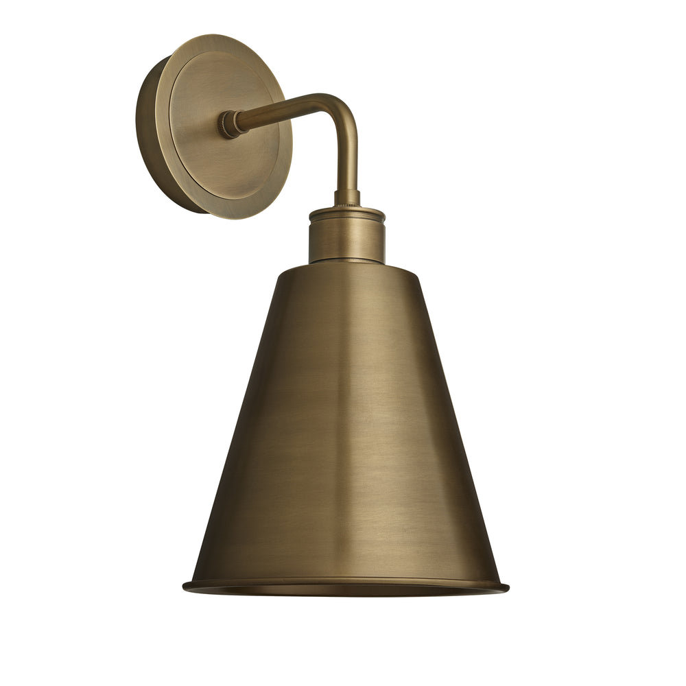 Albany Brass Funnel Wall Light in 8 Inch