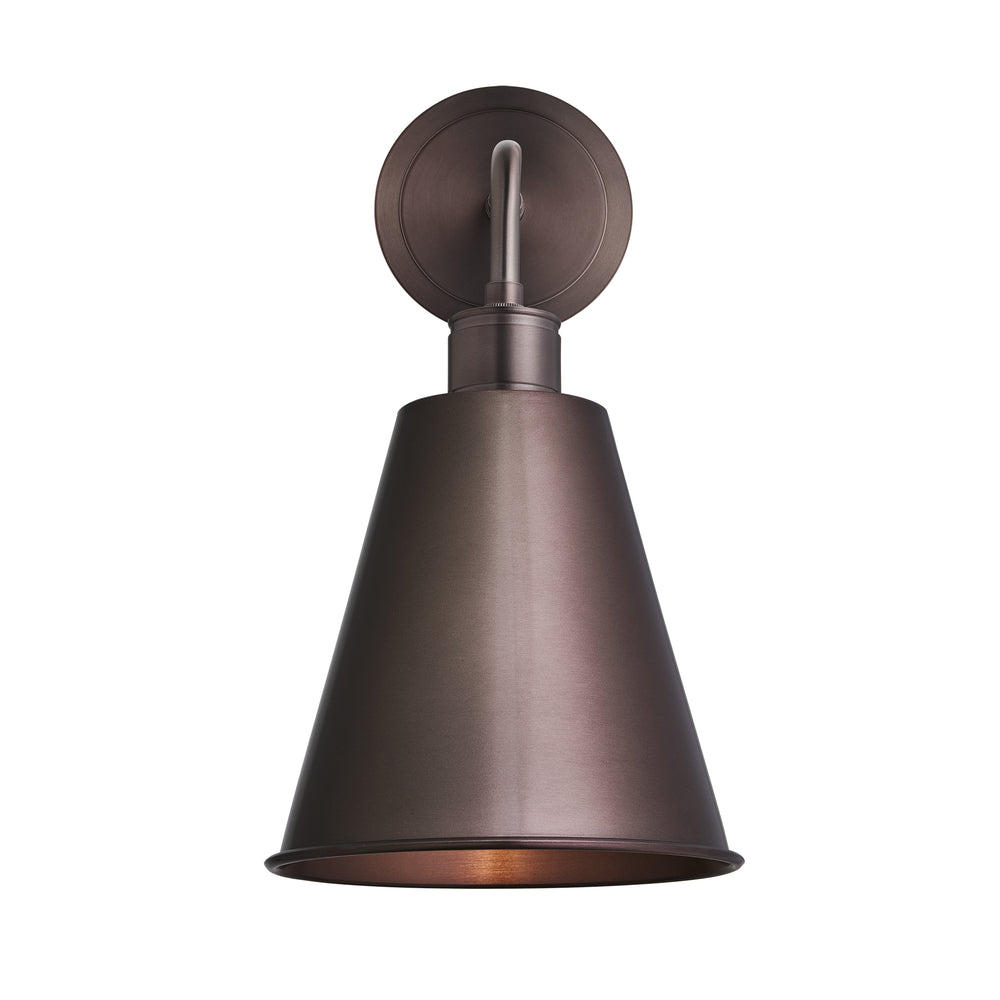 Albany Bronze Funnel Wall Light in 8 Inch