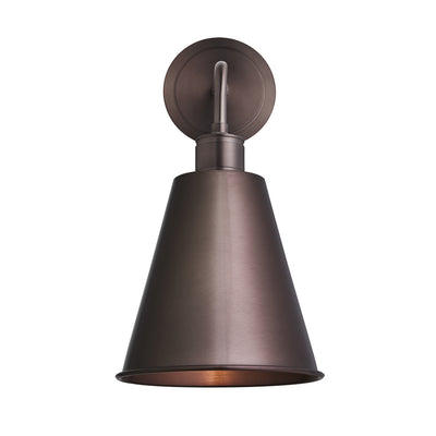 Albany Bronze Funnel Wall Light in 8 Inch