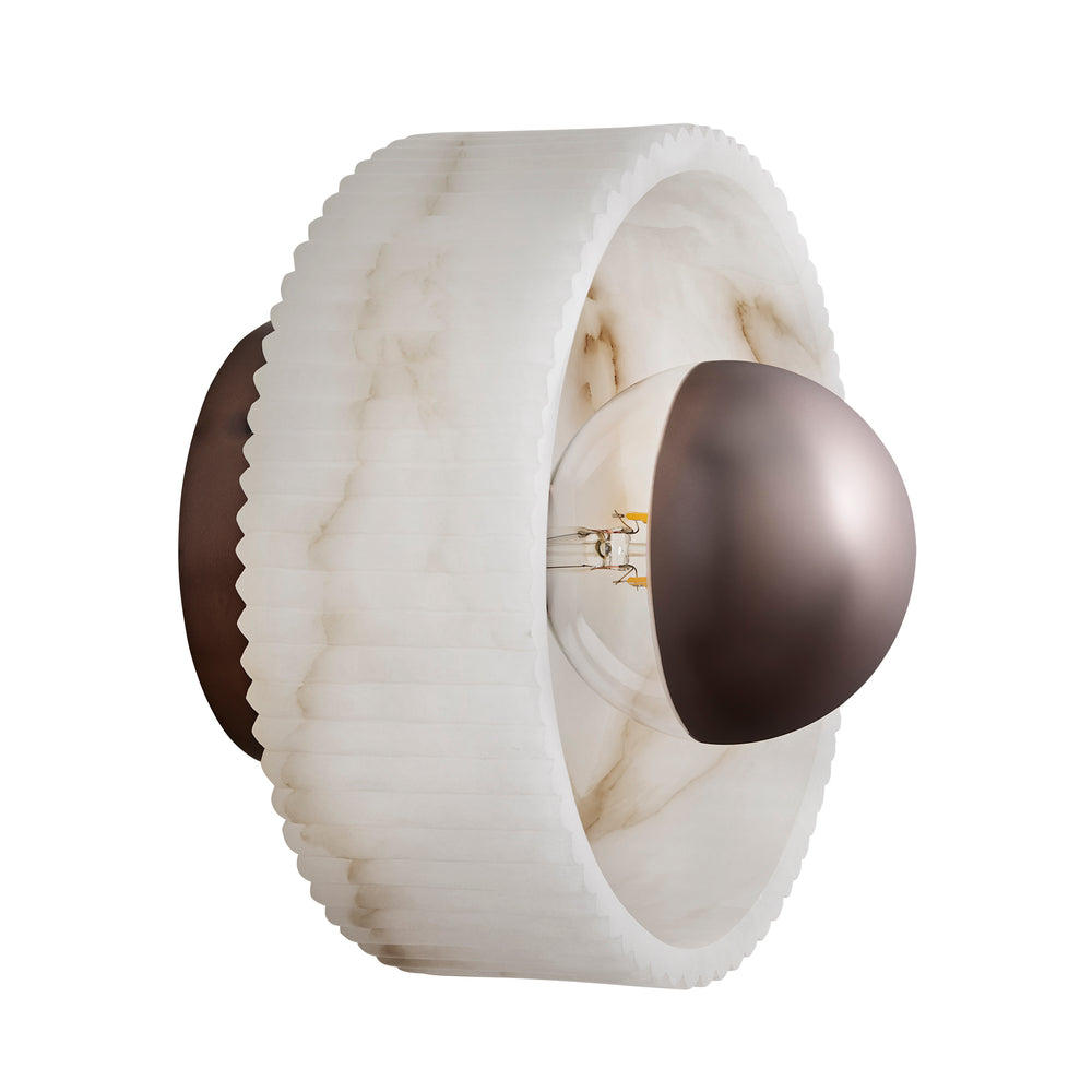 Alabaster Ribbed  Dish Wall Diffuser - 8 Inch