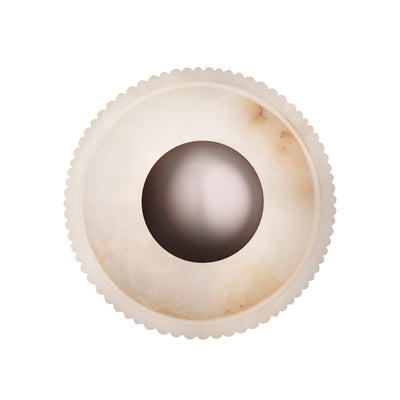 Alabaster Ribbed  Dish Wall Diffuser - 8 Inch