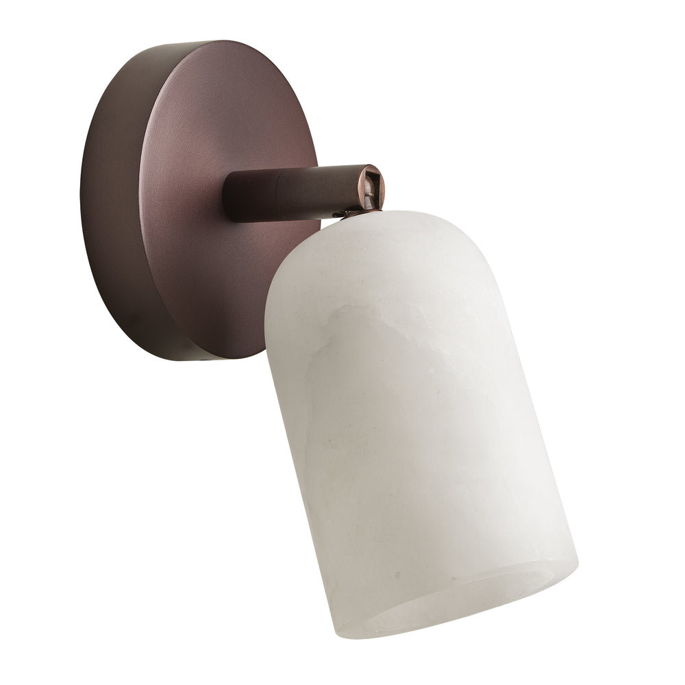 Alabaster Spot Light with Bronze Wall Holder