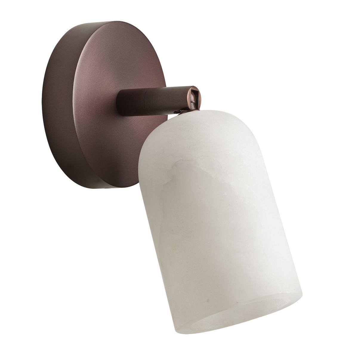 Alabaster Spot Light with Bronze Wall Holder