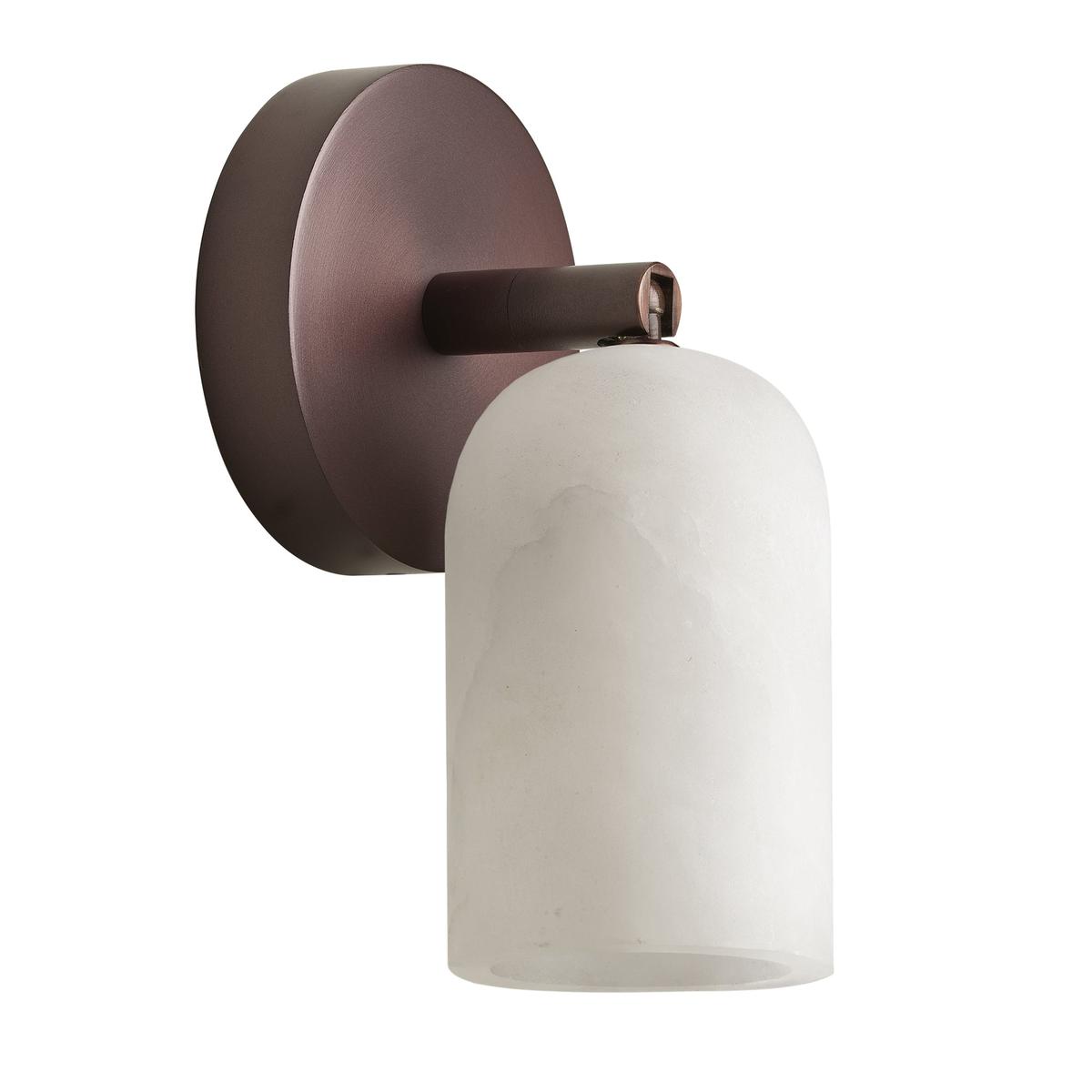 Alabaster Spot Light with Bronze Wall Holder