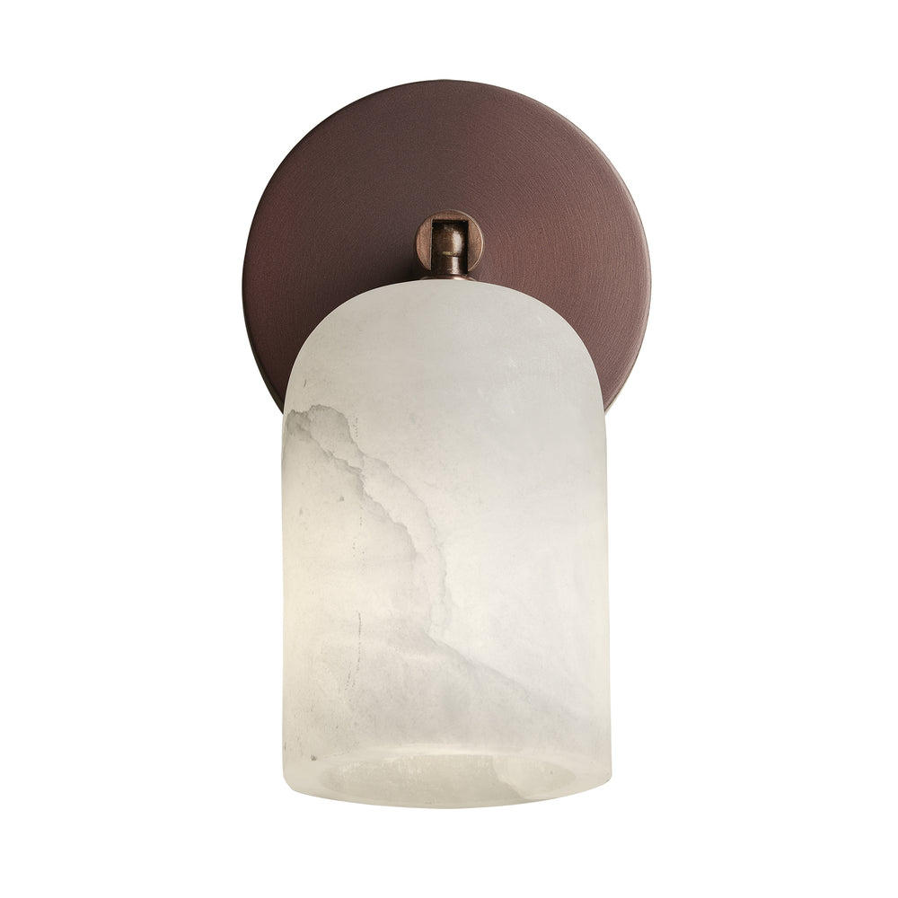 Alabaster Spot Light with Bronze Wall Holder