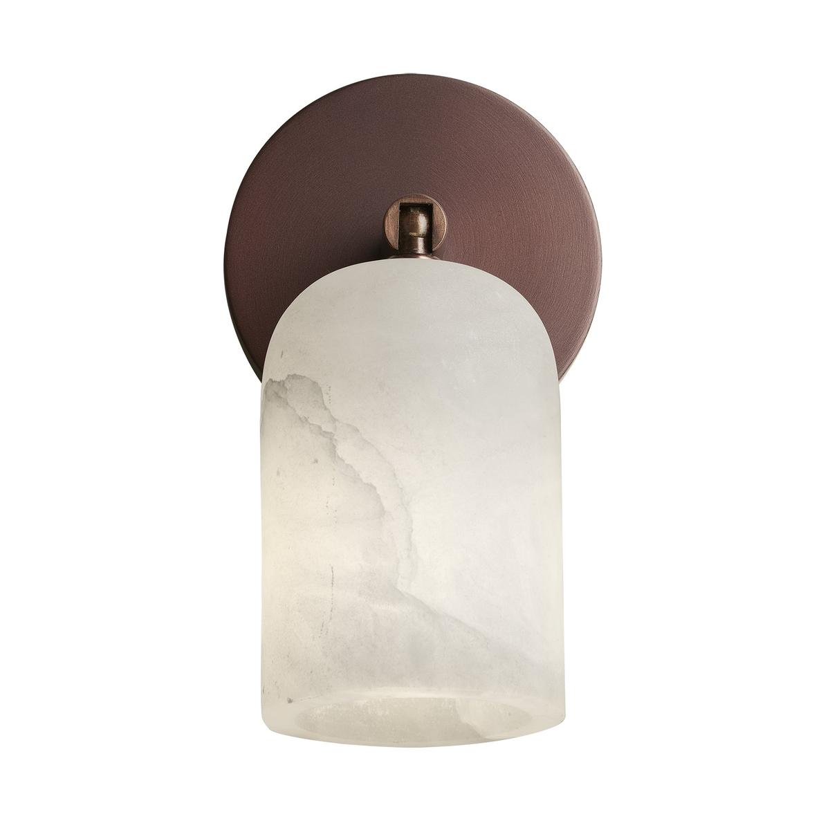 Alabaster Spot Light with Bronze Wall Holder