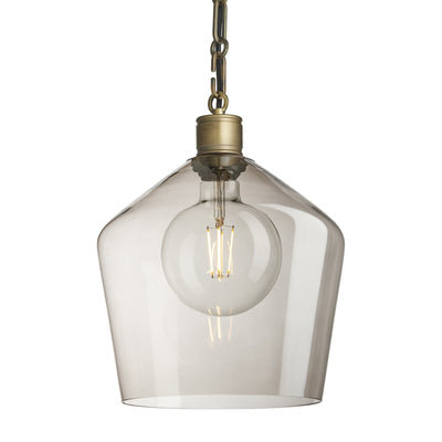 Albany Glass Schoolhouse Pendant Light - 10 Inch - Chain Holder - Industville Lighting UK