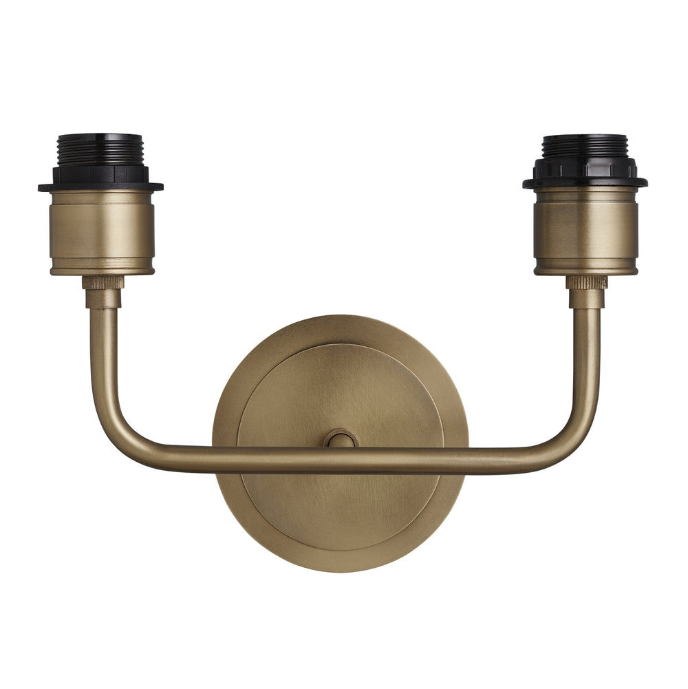 Albany Double Wall Light Holder in Brass, Product Code AL-WL-D-B-EM-S-NC-GB