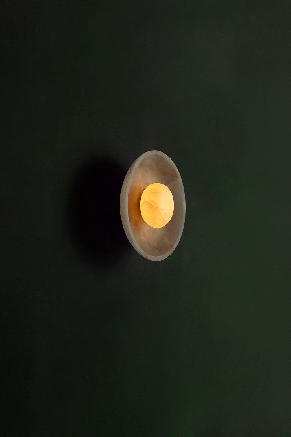 Alabaster Wall Light in 10 inch in White, Product Code AL-WL10-W