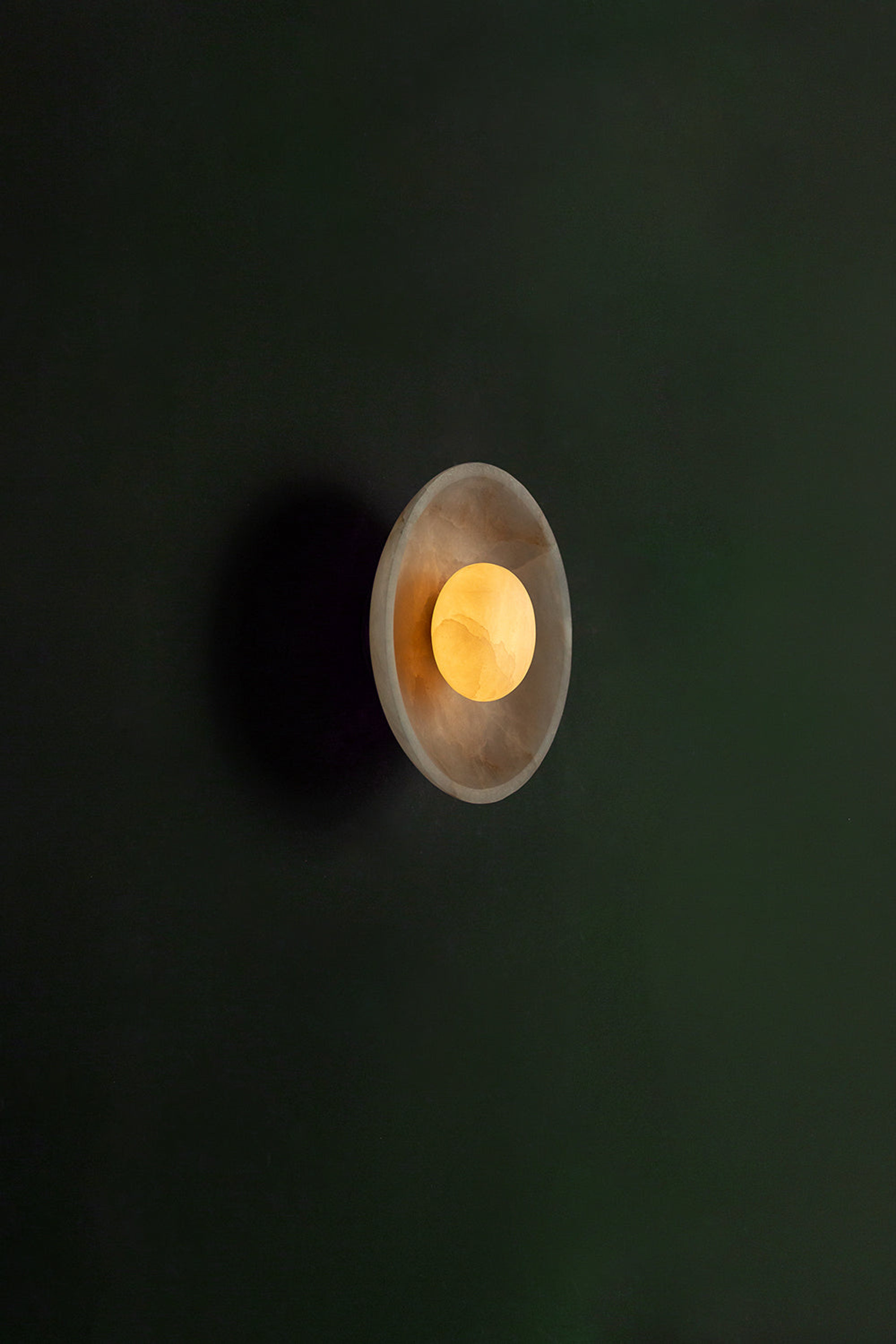 Alabaster Wall Light in 10 inch in White, Product Code AL-WL10-W