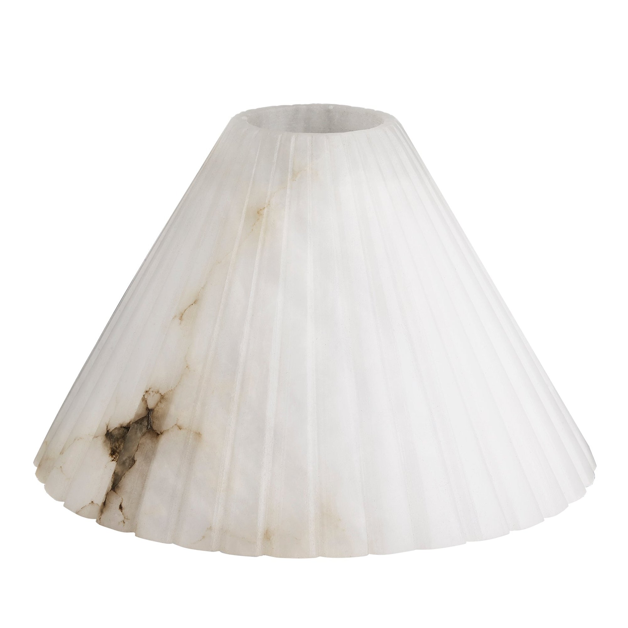 Alabaster Fluted Funnel Shade Only