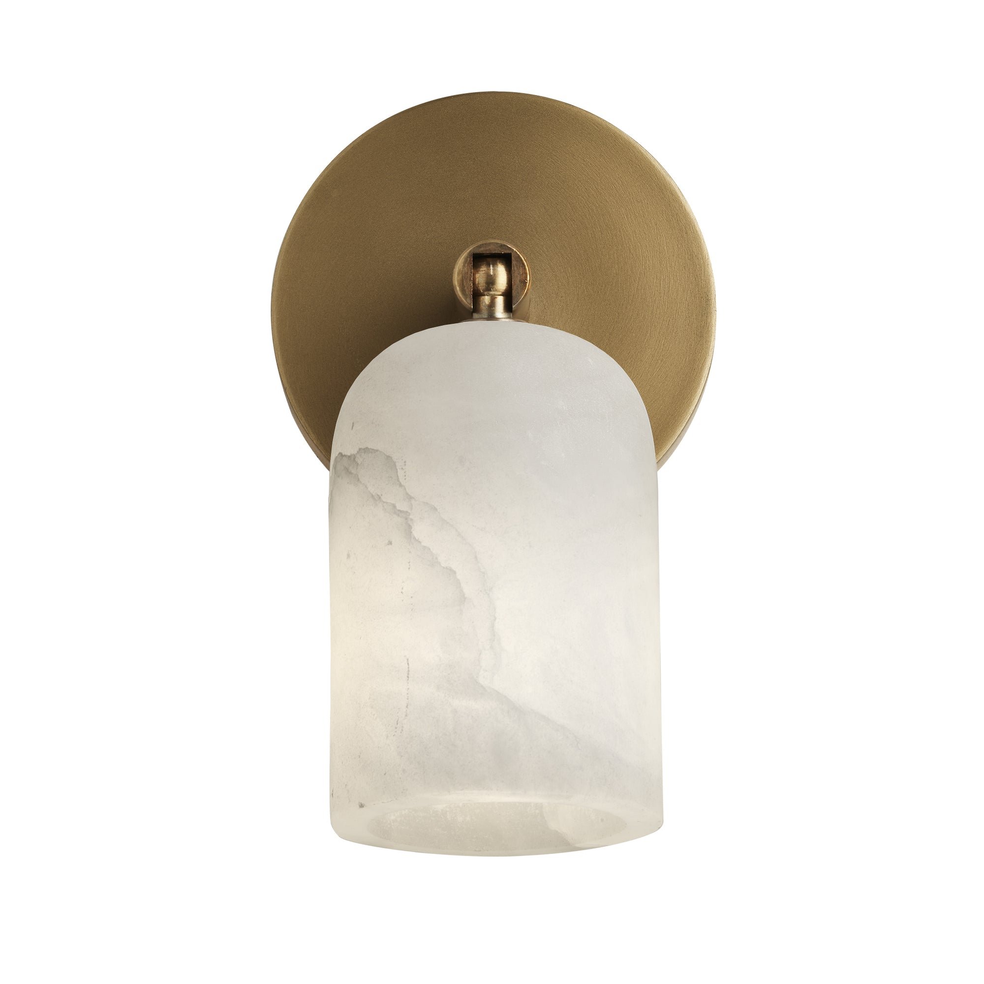 Alabaster Spot Light with Brass Wall Holder