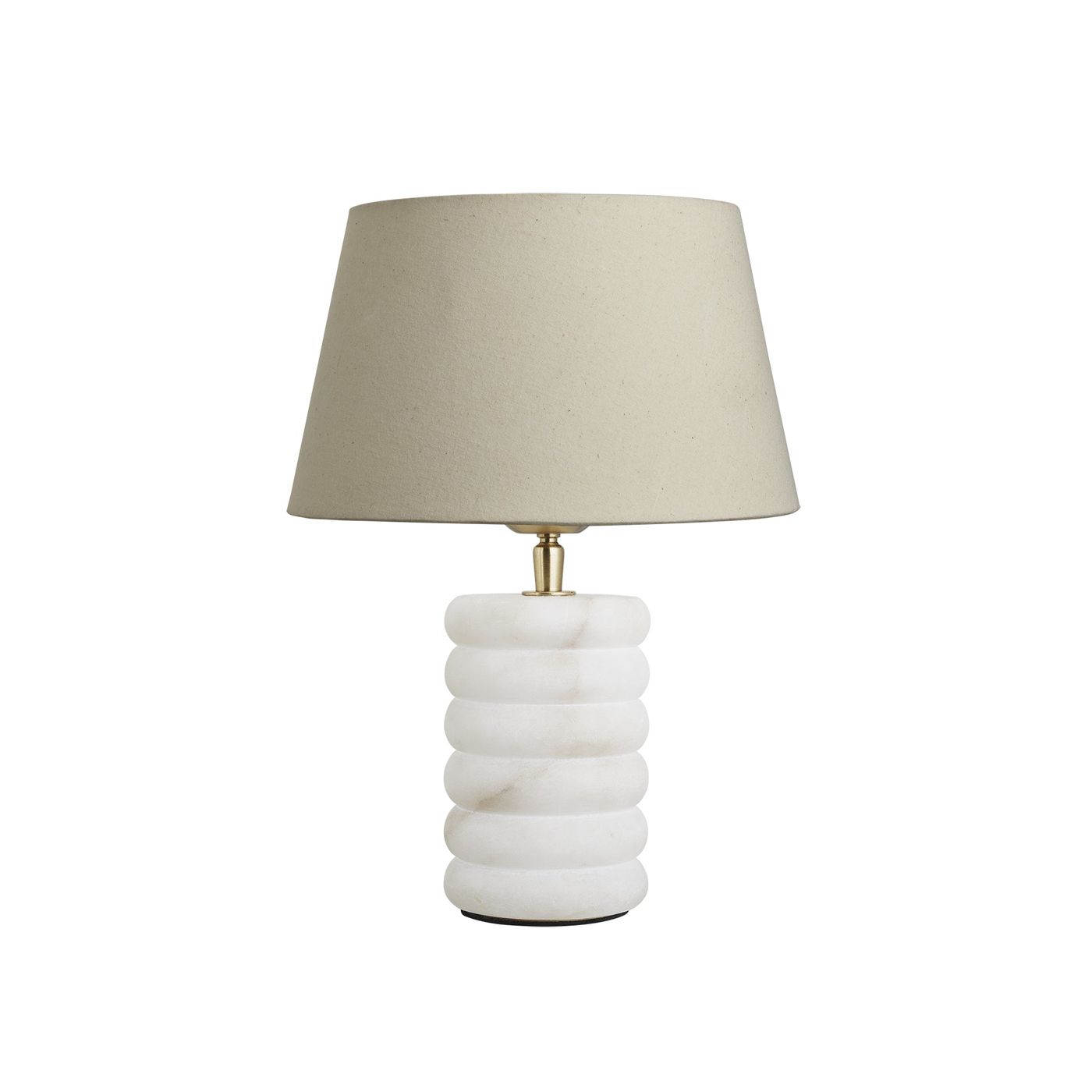 Alabaster Dual Lit Table Lamp Light with Natural Cotton Medium Empire Shade, product code is AL-DUTL-EM-M-NC
