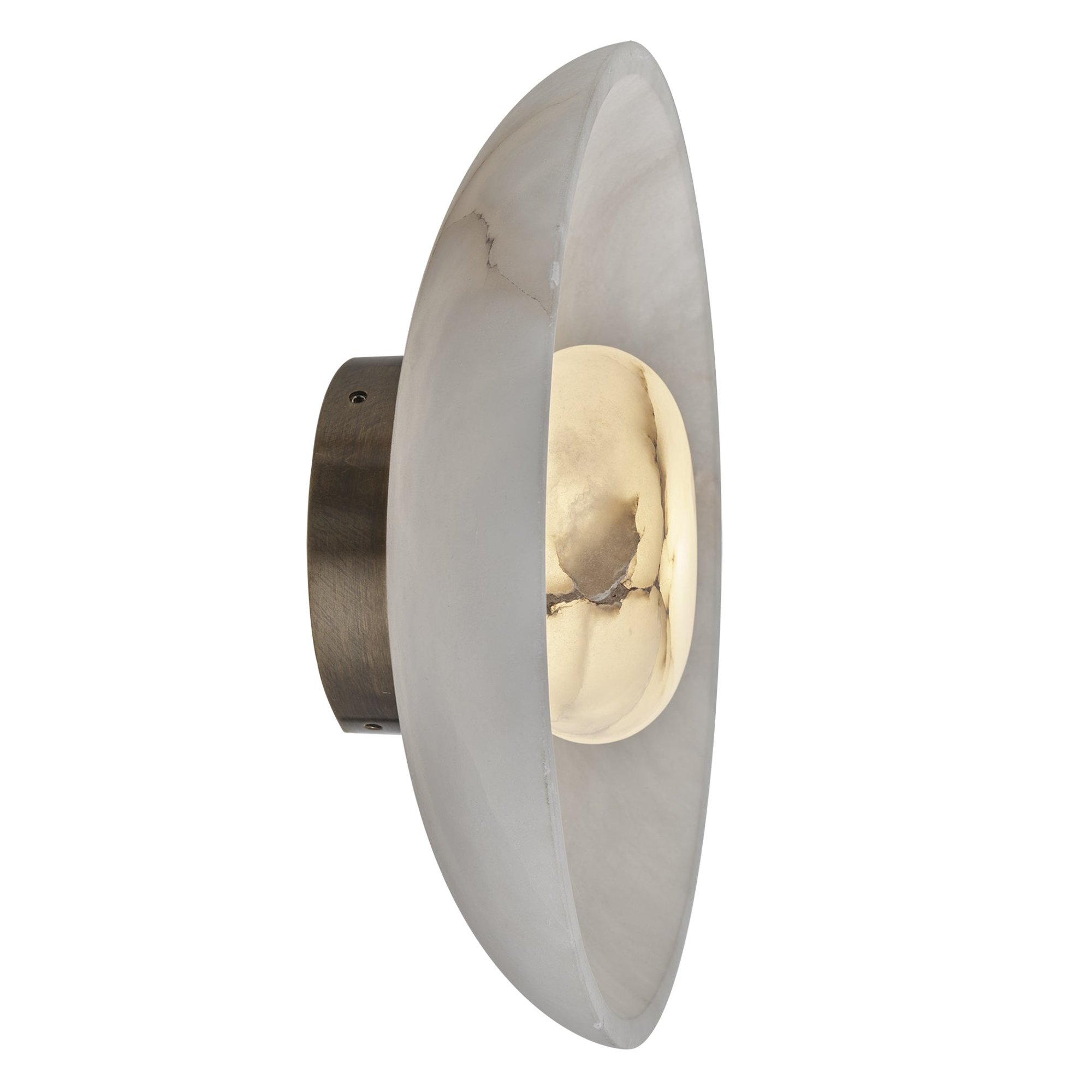 Alabaster Wall Light in 10 inch in White, Product Code AL-WL10-W