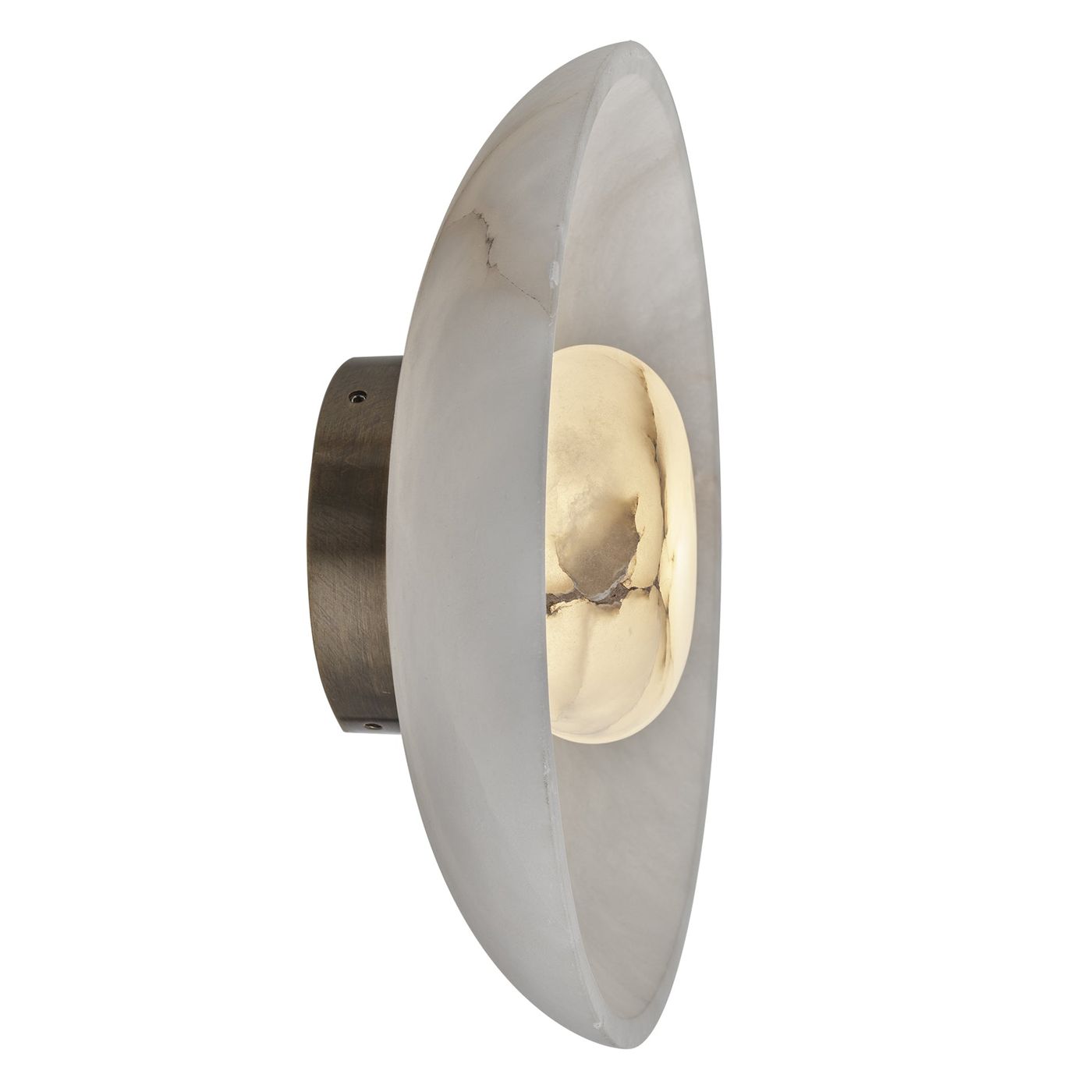 Alabaster Wall Light in 10 inch in White, Product Code AL-WL10-W
