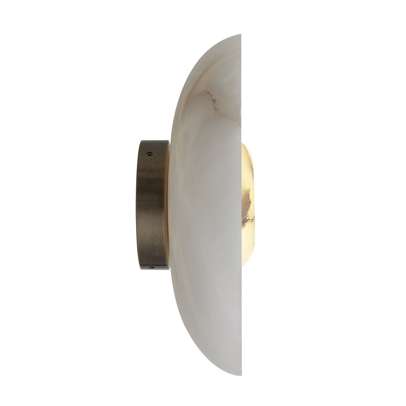 Alabaster Wall Light in 10 inch in White, Product Code AL-WL10-W