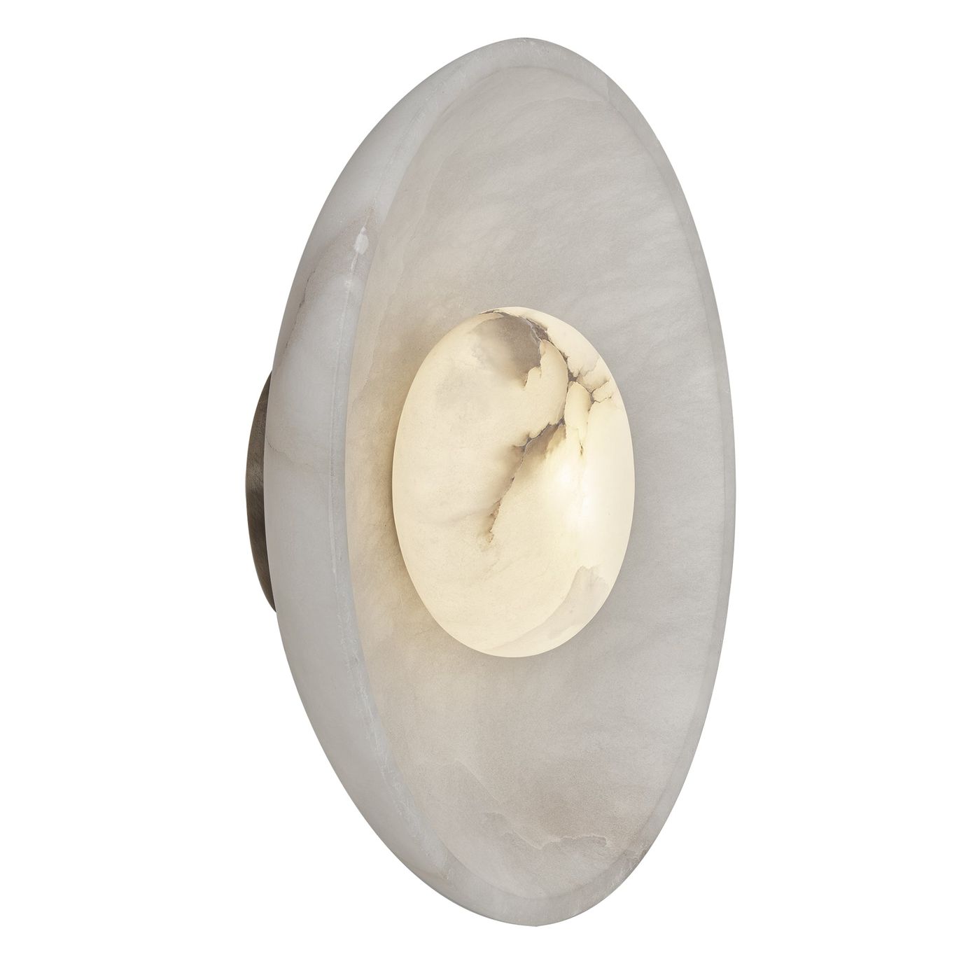 Alabaster Wall Light in 10 inch in White, Product Code AL-WL10-W
