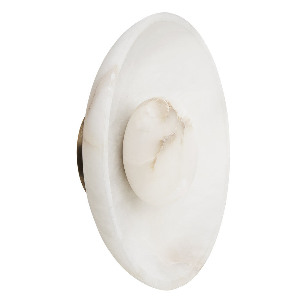 Alabaster Wall Light in 10 inch in White, Product Code AL-WL10-W
