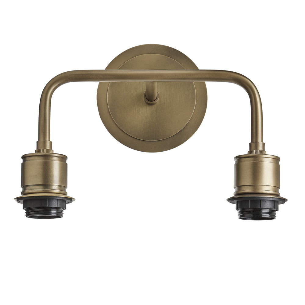 Albany Wall Light Holder in Brass Finish in Front View