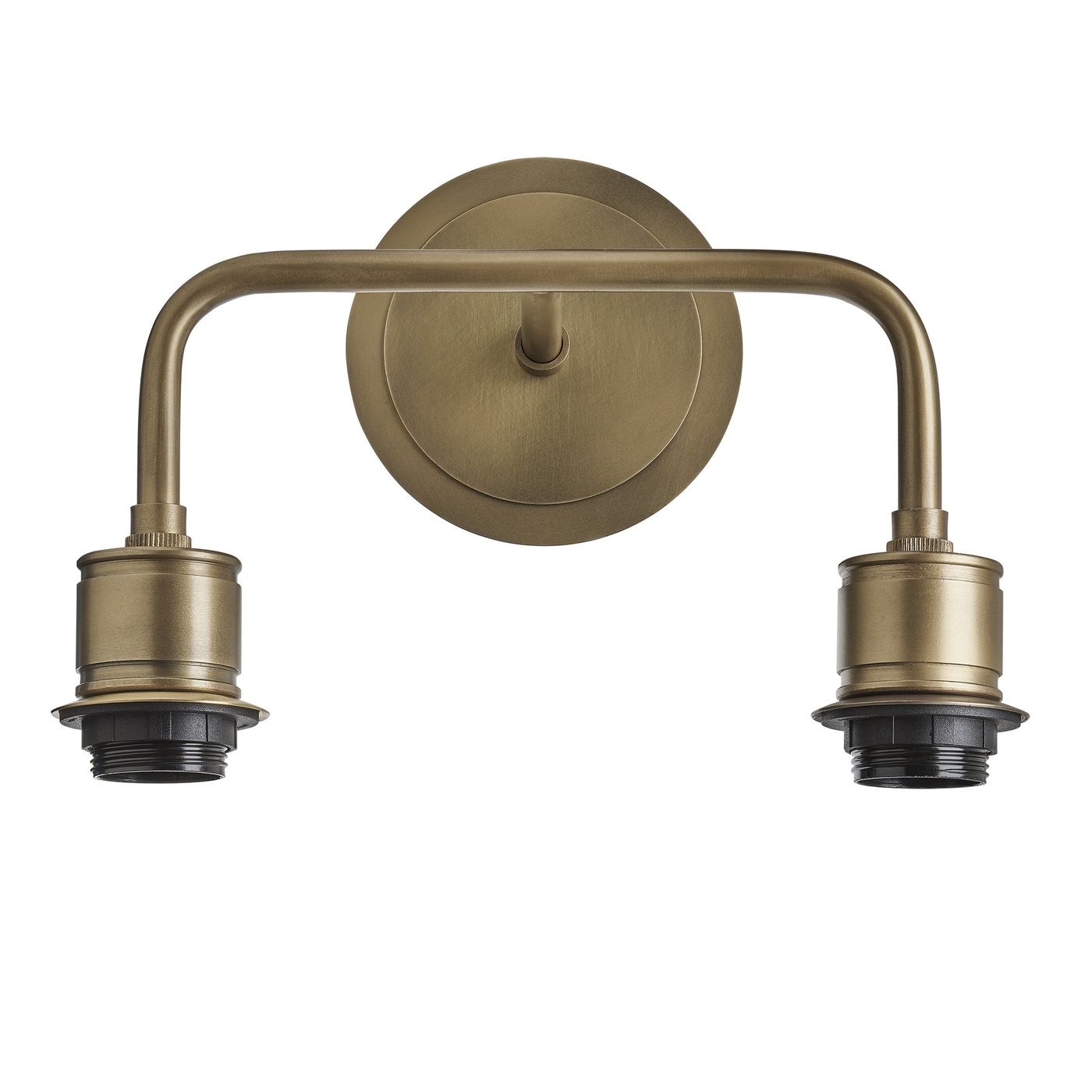 Albany Wall Light Holder in Brass Finish in Front View