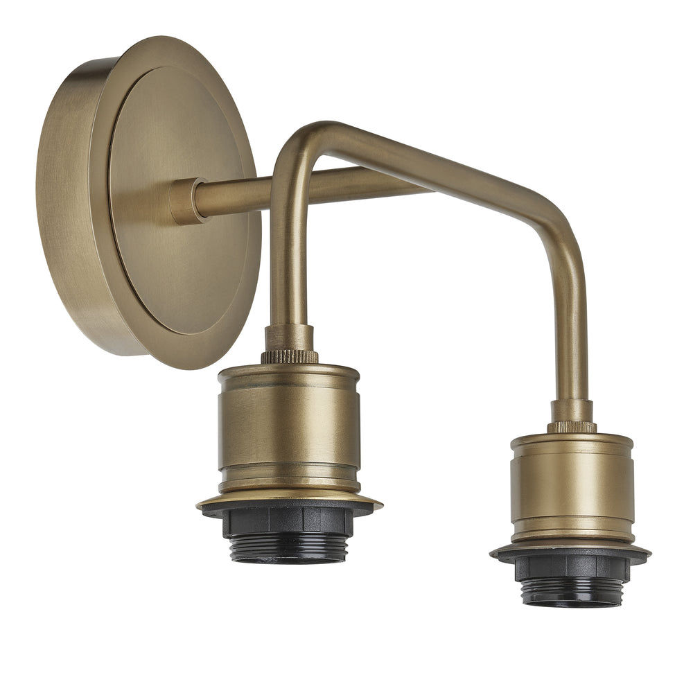Albany Wall Light Holder in Brass-Finish in Side View
