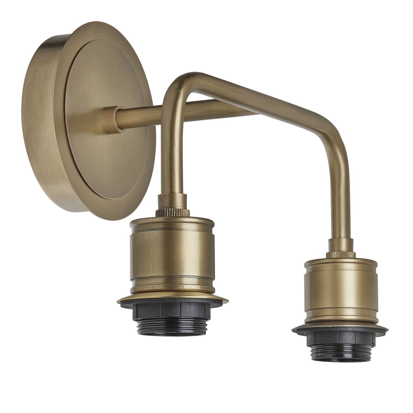 Albany Wall Light Holder in Brass-Finish in Side View