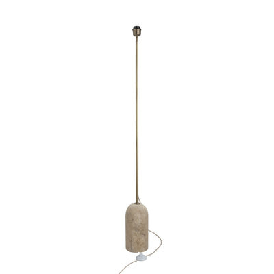 Travertine Cone Floor Lamp - Natural & Brass - Base Only - Table Lamp & Floor Lamp Bases - Industville Lighting UK