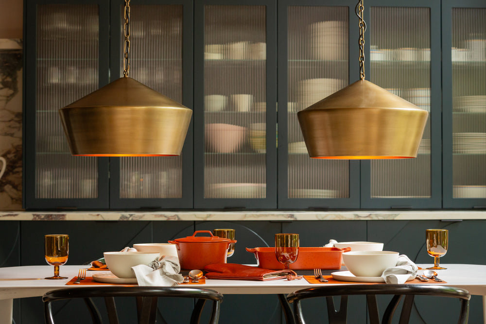 Balham Lantern Pendant Light 15 Inch in Brass