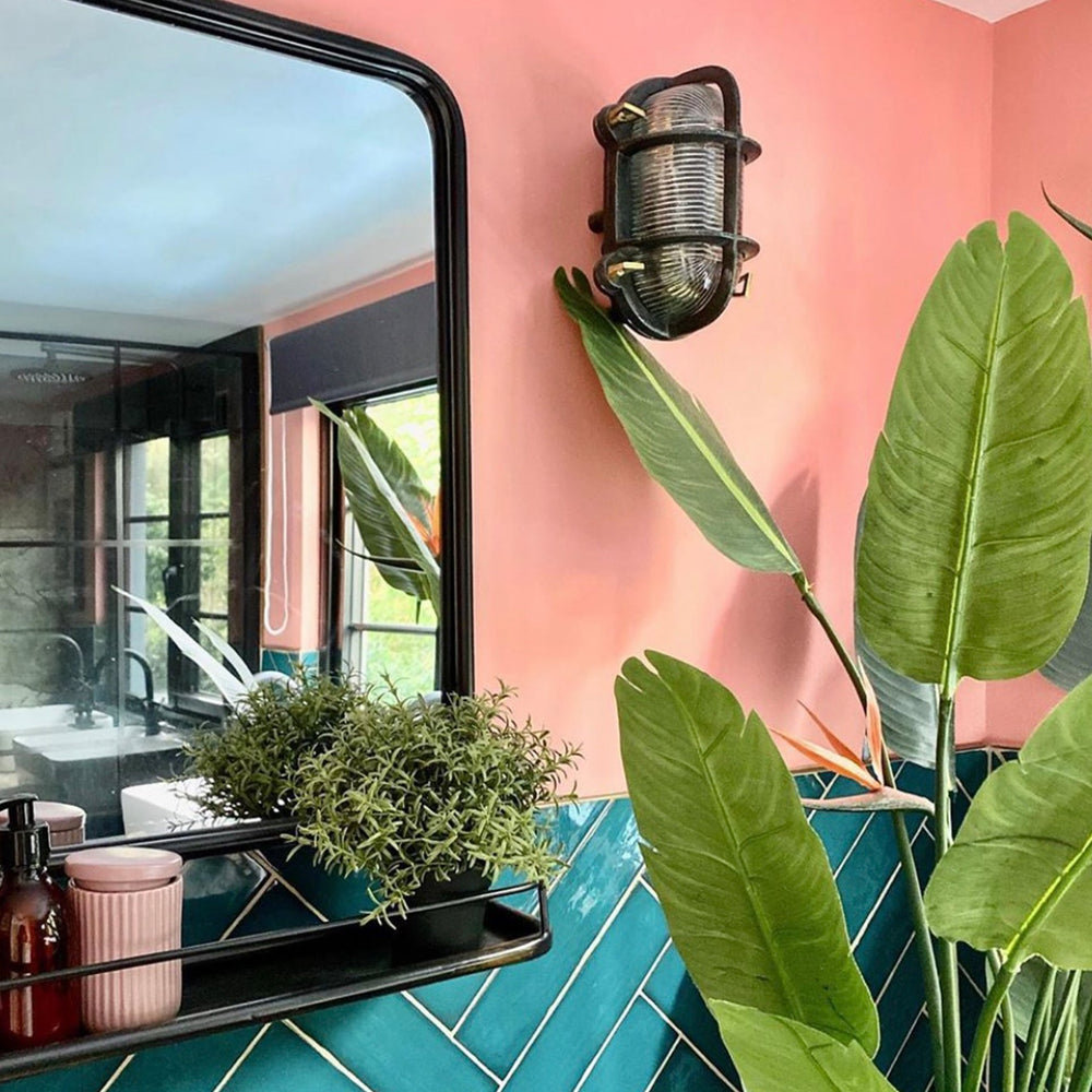 Black Bulkhead Outdoor & Bathroom Oval Wall Light in 6 Inch, Product code is BK-IP65-OWL6-BK-BSW-RB