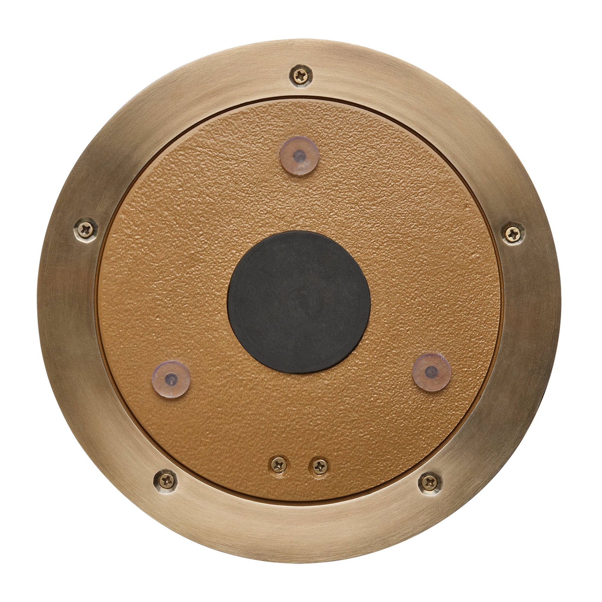 Bulkhead Outdoor & Bathroom Round Wall Light in Brass finish - Back