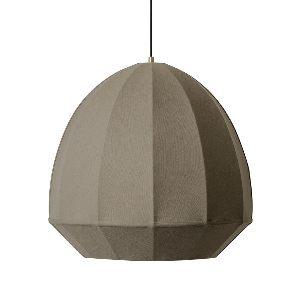 Burnham Fabric Dome Pendant Light in  20 Inch with Olive Green Finish