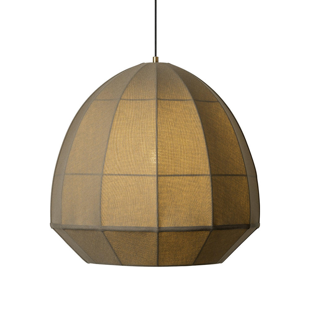Burnham Fabric Dome Pendant Light in  20 Inch with Olive Green Finish