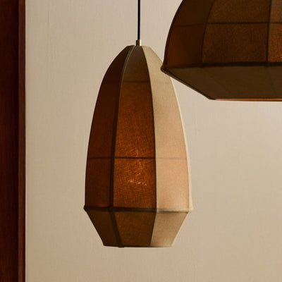 Burnham Fabric Drop Pendant Light- 11  Inch - Olive Green - Ceiling Lights - Industville Lighting UK