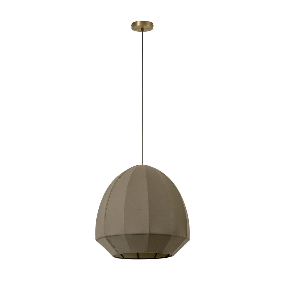 Burnham Fabric Dome Pendant Light in  20 Inch with Olive Green Finish