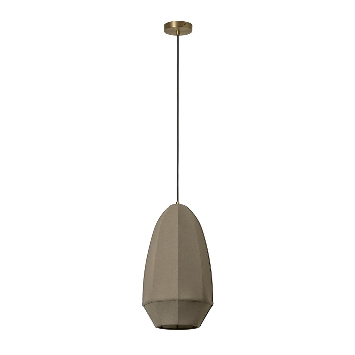 Burnham Fabric Drop Pendant Light in 11  Inch with Olive Green finish