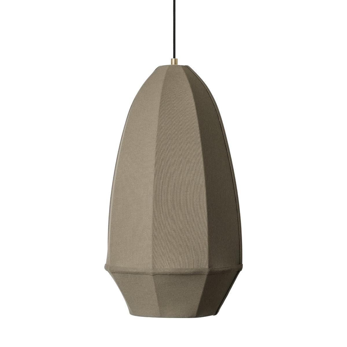Burnham Fabric Drop Pendant Light in 11  Inch with Olive Green finish
