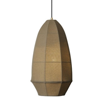 Burnham Fabric Drop Pendant Light in 11  Inch with Olive Green finish