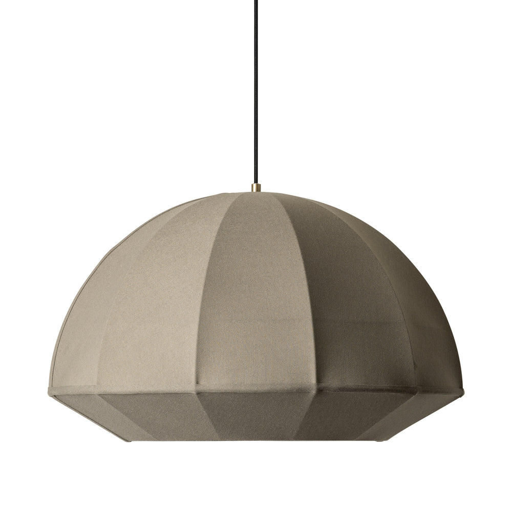 Burnham Fabric Wide Dome Pendant Light in 24 Inch with Olive Green Finish