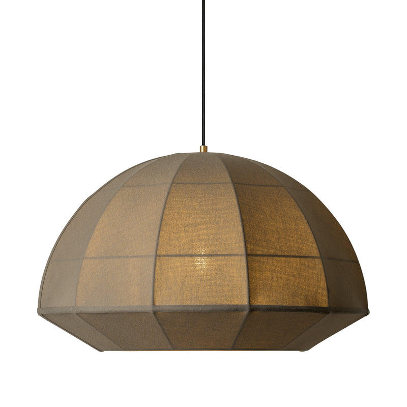 Burnham Fabric Wide Dome Pendant Light in 24 Inch with Olive Green Finish