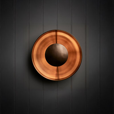 Brass Boston Round Metal Diffuser Wall Light Flush Mount  in 13 inch, Product code is BO-MD-WLFM13-B