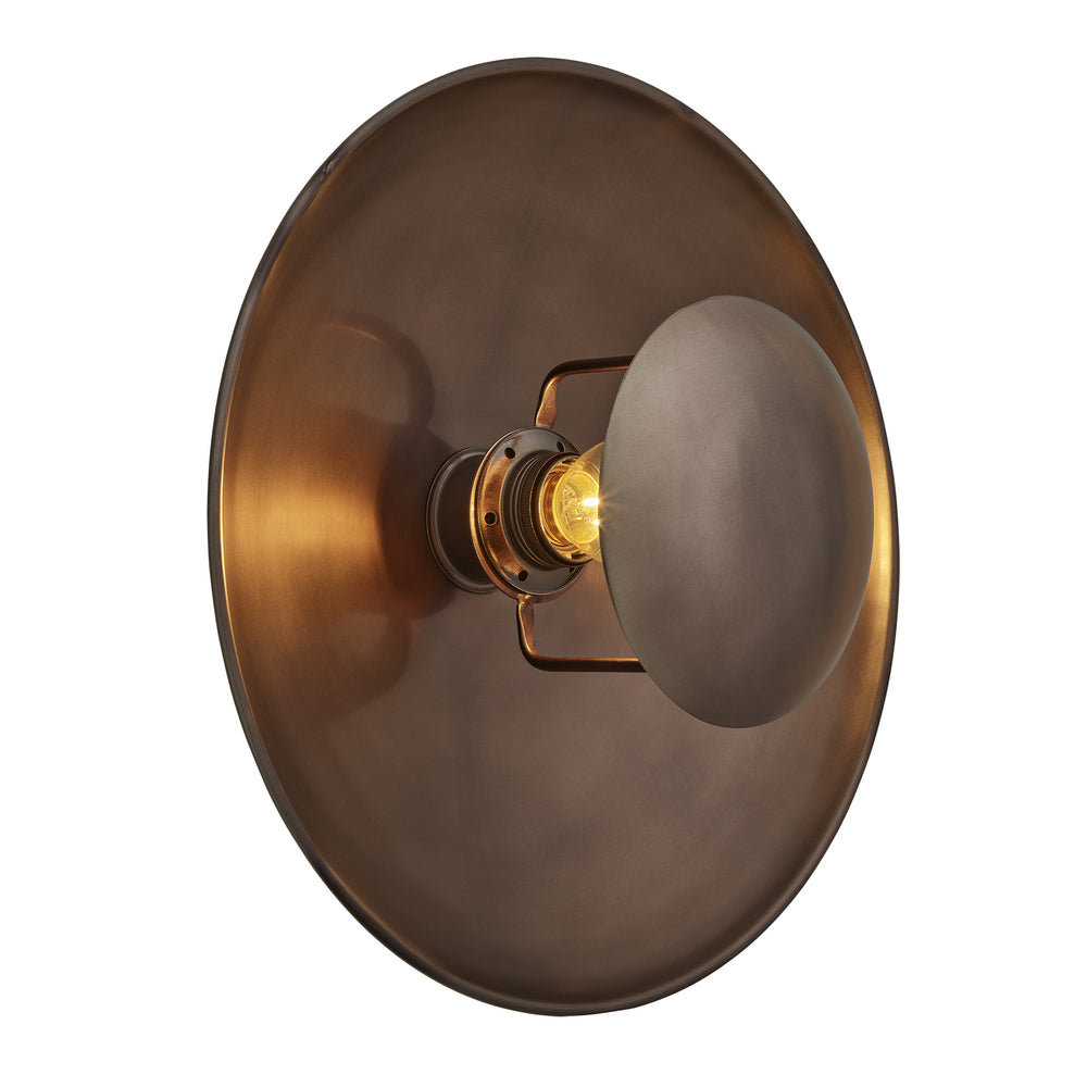 Bronze Boston Round Metal Diffuser Wall Light Flush Mount  in 13 inch, Product code is BO-MD-WLFM13-BZ
